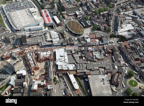 aerial view of Walsall town centre Stock Photo - Alamy