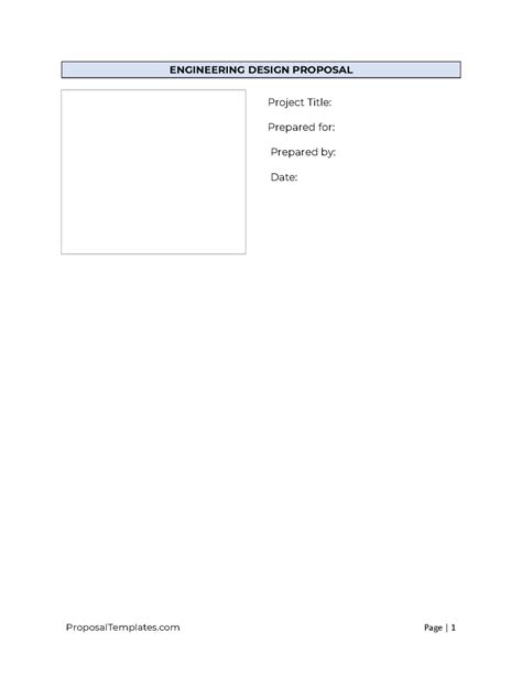 Free Engineering Design Proposal Template Pdf Word Odt