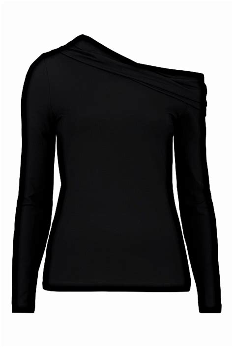 Black Off Shoulder Top Womens Evening Tops Witchery