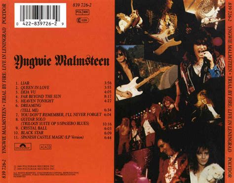 My Music Collection Yngwie Malmsteen Trial By Fire Live Leningrad