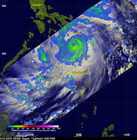 Super Typhoon Haiyan Hits The Philippines Nasa Global Precipitation