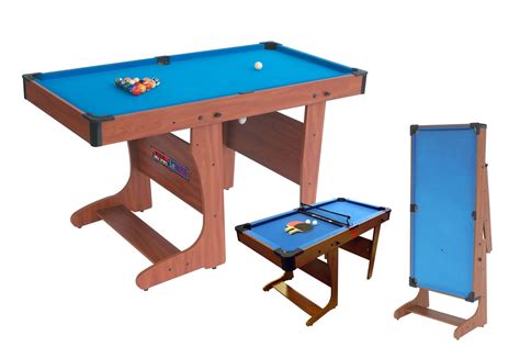 BCE Clifton Folding Pool Table - Blue Cloth 6ft Folds Vertically ...