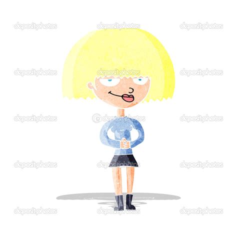 Cartoon sly woman Stock Vector Image by ©lineartestpilot #51726683