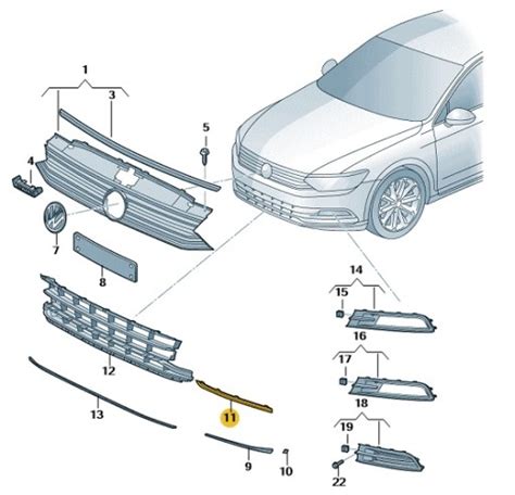 Listwa Przedniego Zderzaka Prawa Vw Passat B Oe G B Za