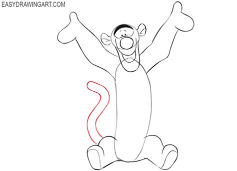 Tigger Line Drawing