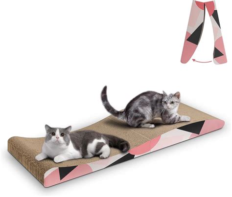 Amazon Comsaf 猫 爪研ぎ 段ボール 楕円形 木目調 爪とぎ 猫ベッド つめとぎ 猫ソファ44×34×10cm 高密度 耐久性