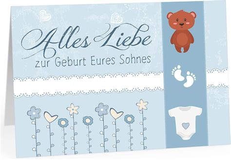 Gro E Design Gl Ckwunsch Karte Xxl A Zur Geburt Motiv Alles Liebe