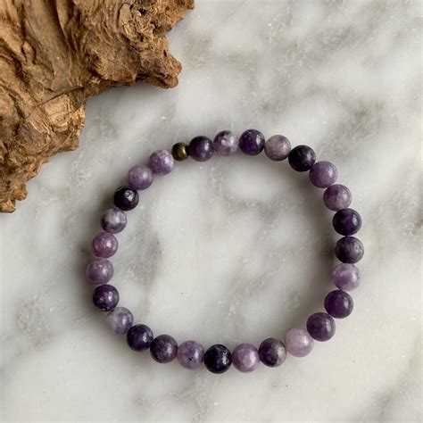 Lepidolite Bracelet (Purple) - Inner Balance & Evolution - Minera ...