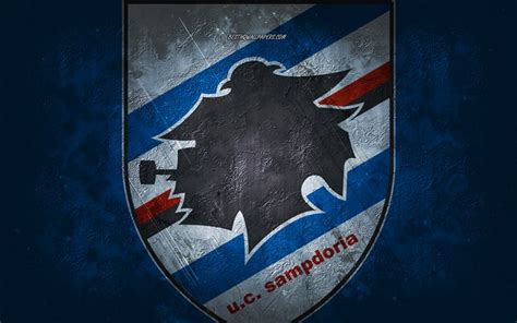 Uc Sampdoria Italian Football Team Blue Background Uc