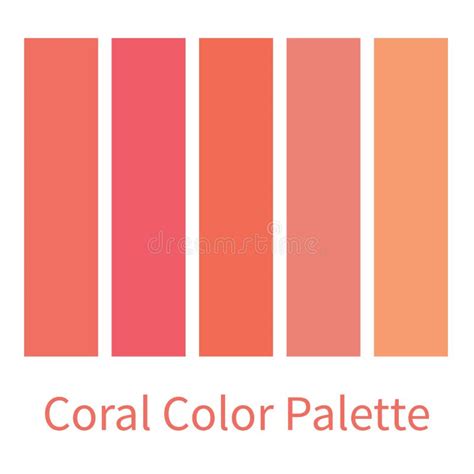 Paleta De Color Coral Grado De Color Swatch Coral Rosa Color