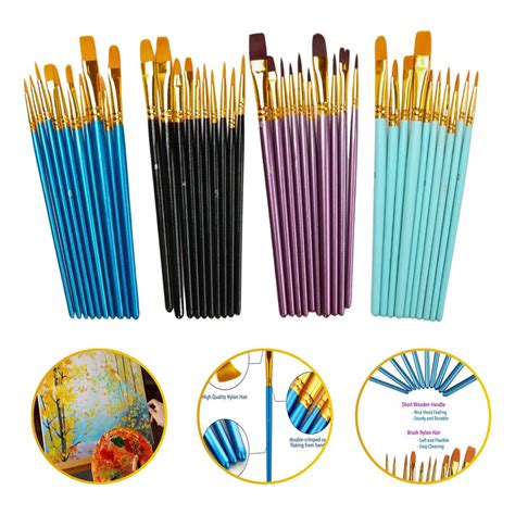 Pincel Artistico - Pincel Artístico Pintura Guache Tela Aquarela 10 Pincéis | Shopee Brasil