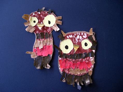 Autumn Owls Kids Art Projects Baby Owls Childrens Art