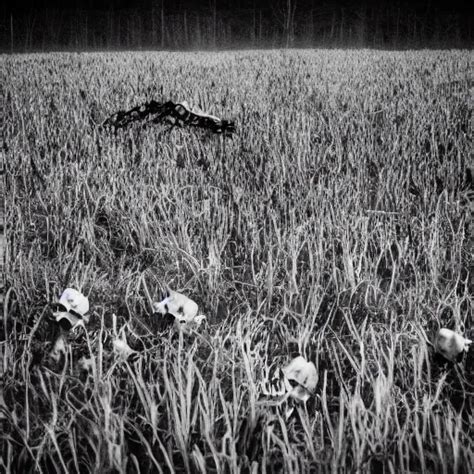 Field Of Skeletons Award Winning Horror Photography Stable Diffusion