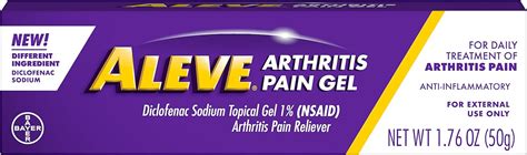 Amazon Aleve Arthritis Gel Diclofenac Sodium Gel Nsaid For