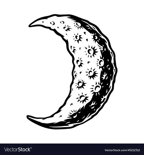 Half moon Royalty Free Vector Image - VectorStock