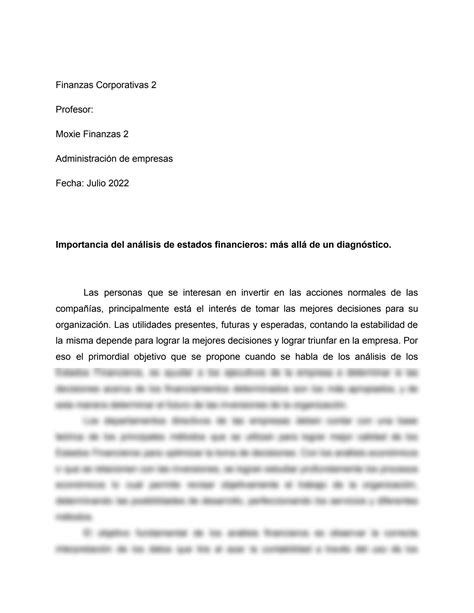 SOLUTION Importancia Del An Lisis De Estados Financieros Moxie Ensayo