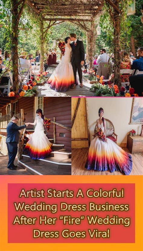 Artist Starts A Colorful Wedding Dress Business After Her “fire” Wedding Dress Goes Viral