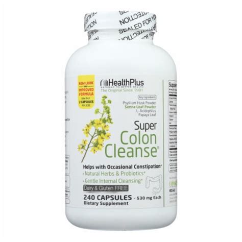 Health Plus Super Colon Cleanse 500 Mg 240 Capsules Case Of 1 240 Cap Each Kroger