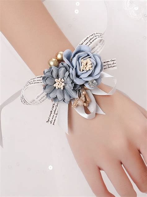 Fashion Silk Flower Wrist Corsage At Hebeos