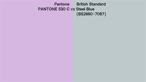 Pantone 530 C Vs British Standard Steel Blue BS2660 7087 Side By Side