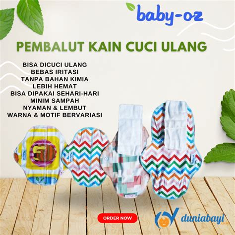 Jual Baby Oz Menspad Menstrual Pad Pembalut Kain Cuci Ulang Minipad