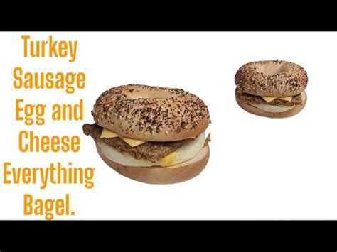 Dunkin Turkey Sausage Egg And Cheese Everything Bagel Dunkin Sandwich