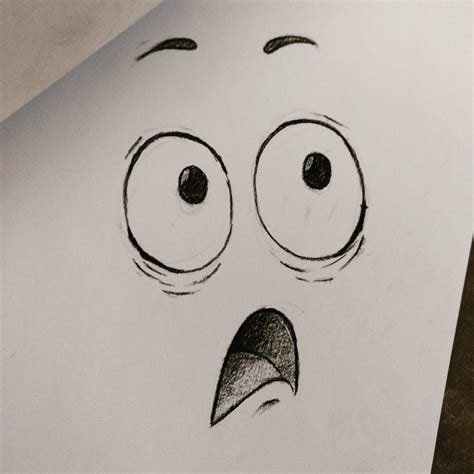 Scared Face Drawing Cartoon