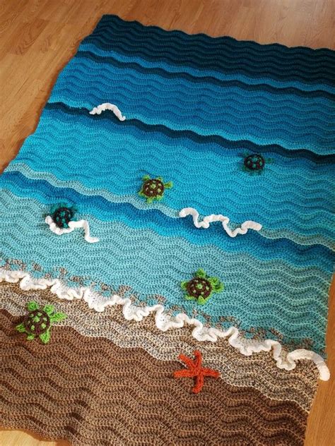 Sea Turtle Crochet Blanket Pattern Afghans Worldly Wonders Workshop