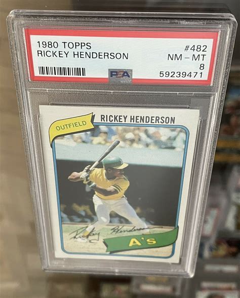 Rickey Henderson Rookie Psa 8 Nm Mint 1980 Topps 482 Rc Hof