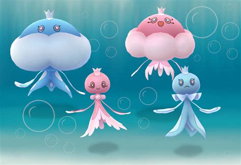 Pokemon Go Frillish And Jellicent By T Me1 On Deviantart