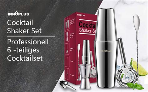 Amazon De Cocktail Shaker Cocktail Set Geschenk Premium Boston