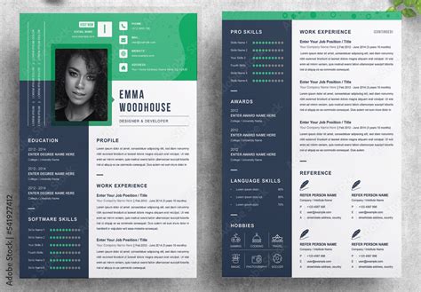 Creative Ui Ux Designer Resume Template Stock Template Adobe Stock