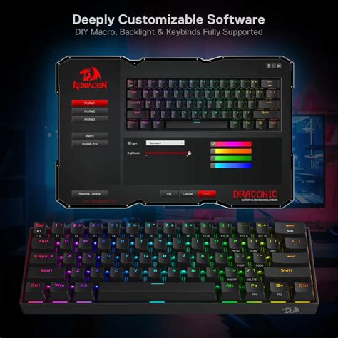 Redragon K Pro Draconic Rgb Gaming Wireless Mechanical Keyboard