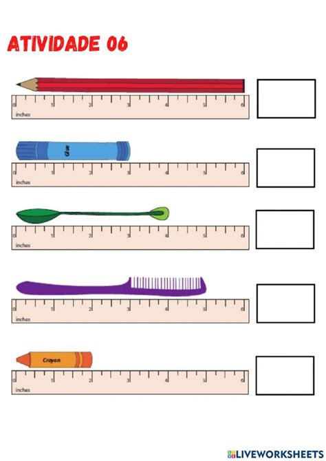 Medidas De Comprimento Online Pdf Exercise For Ensino Fundamental I