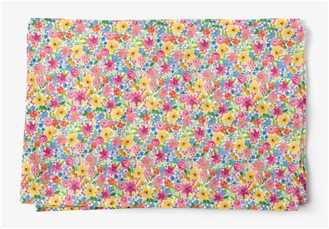 Watercolor Floral Tissue Paper Satinwrap By Seaman Paper