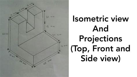 Isometric View 1 And Orthographic Projection Engineering Drawing