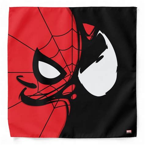 Venomized Spider Man Logo Bandana Zazzle Mini Canvas Art Spiderman