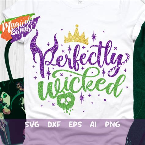 Perfectly Wicked Svg Disney Villains Svg Villains Svg Etsy Singapore