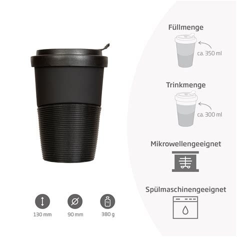 Kaffeebecher To Go In Schwarz Mahlwerck Manufaktur