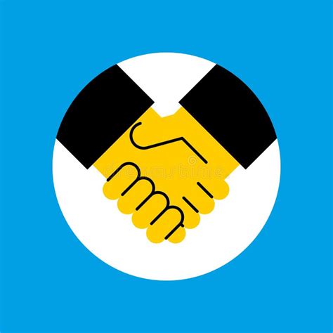 Businessmen Handshake Sign Icon Conclusion Of Contracts Stock Vector