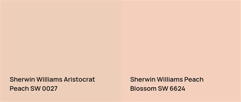 Sherwin Williams Aristocrat Peach Vs Sherwin Williams Peach Blossom