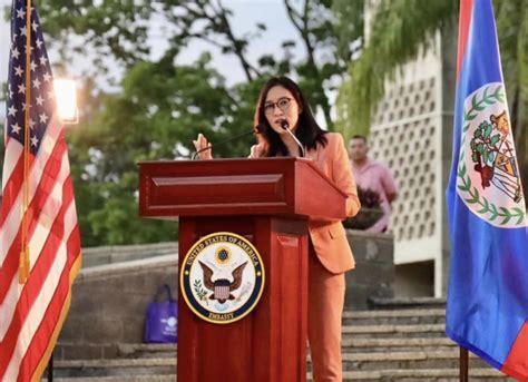 Us Ambassador To Belize Michelle Kwan Makes First Public Appearance And Says She Is Happy To Be