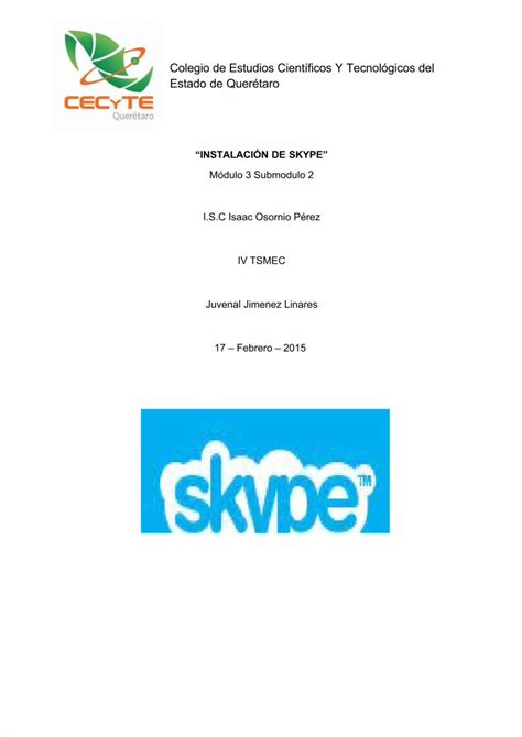 PDF Reporte De Practica Instalacion De Skype DOKUMEN TIPS