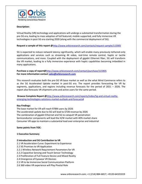 PPT - 5G and Virtual Reality Market Analysis and Forecast by Emerging