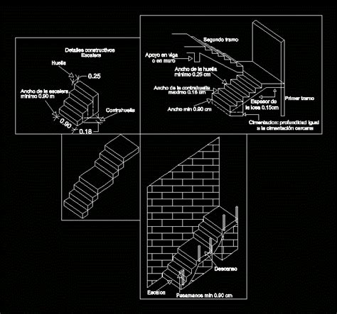 Bloques AutoCAD Gratis De Escaleras