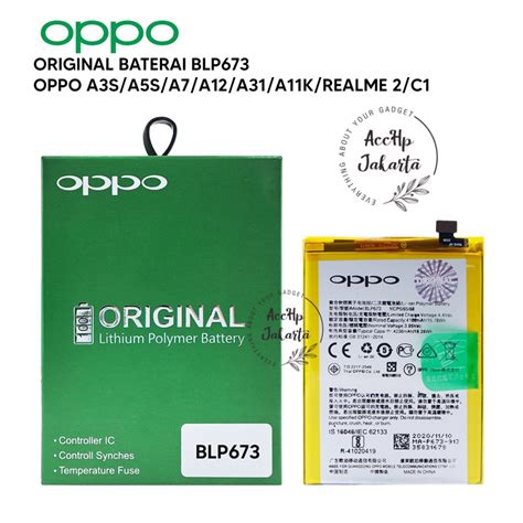 Jual BATERAI OPPO BLP 673 A3S A5S A5 A7 A7X A12 A31 A11K REALME 2