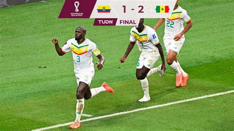 Senegal derrotó 1 2 a Ecuador en el Grupo A de la Copa del Mundo Qatar