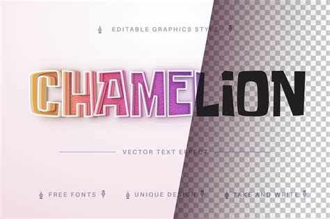 Chamelion Editable Text Effect Font Style