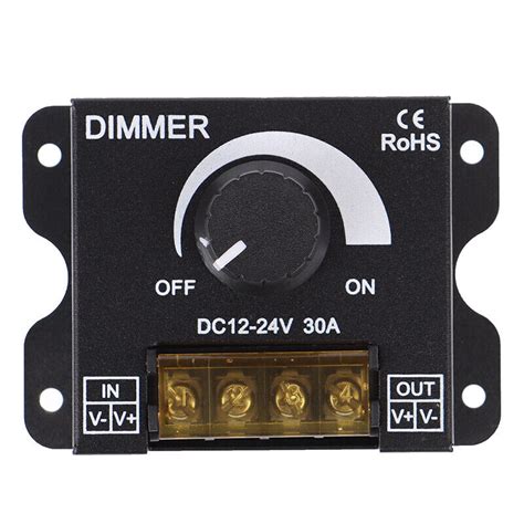 1pc Dc12v 24v Led Dimmer 30a 360w Adjustable Strip For Single Color