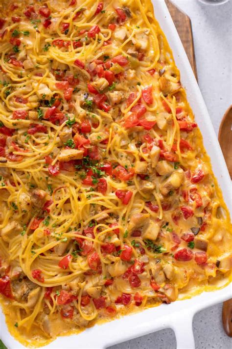Chicken Spaghetti Casserole My Baking Addiction